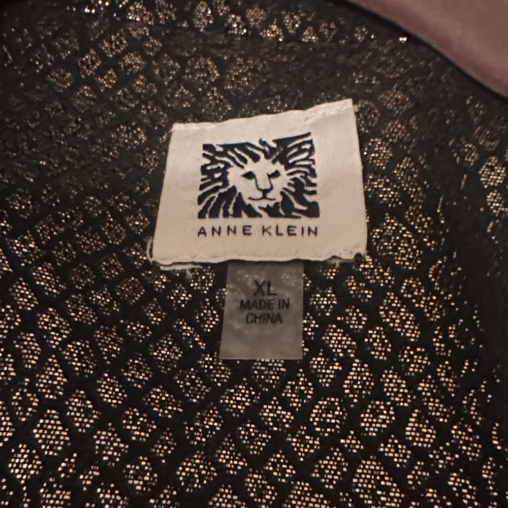 Anne Klein Black and Gold Patterned Blazer - Picture 2 of 5